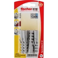 fischer Udvidelsespløk Dübel S 12 K, Dyvel grå