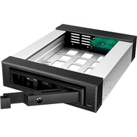 ICY BOX IB-129SSK-B 13,3 cm (5.25") Kantpanel Sort, Indramning Sort, 13,3 cm (5.25"), Kantpanel, Sort, 2.5/3.5", SATA, SATA II, SATA III, Serial Attached SCSI (SAS), Aluminium