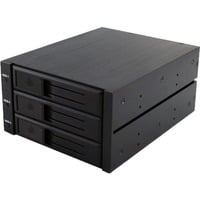 ICY BOX IB-563SSK 2x 5,25" Opbevaring drev bakke Sort, Monteringsrammen Sort, 2x 5,25", Opbevaring drev bakke, Sort, 2.5", SATA, SATA II, SATA III, Aluminium