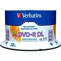 Verbatim 97693 tom DVD 8,5 GB DVD+R DL 50 stk, DVD tomme medier DVD+R DL, 120 mm, Printbar, 50 stk, 8,5 GB