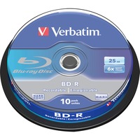 Verbatim BD-R SL 25GB 6 x 10 Pack Spindle 10 stk, Blu-ray-diske 25 GB, BD-R, Spindel, 10 stk, Detail