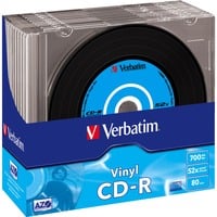 Verbatim CD-R AZO Data Vinyl 700 MB 52x 10 stk, Cd'er 52x, CD-R, 700 MB, 10 stk