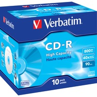 Verbatim CD-R High Capacity 800 MB 10 stk, Cd'er 40x, CD-R, 800 MB, Smykkeskrin, 10 stk