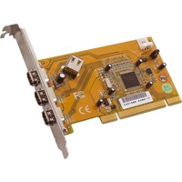 Dawicontrol DC-1394 PCI interface-kort/adapter, Controller PCI, TI 43AB23, 400 Mbit/s, Ledningsført, Microsoft Windows 2003/Vista/2000/XP, Bulk