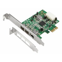 Dawicontrol DC-FW800 FireWire PCIe Hostadapter interface-kort/adapter, Controller PCIe, TI082AA2 / TI081BA3, 800 Mbit/s, Ledningsført, Windows 2000/2003/XP/Vista, Detail