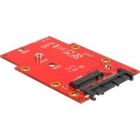 DeLOCK 62636 interface-kort/adapter Intern M.2 mSATA, M.2, Rød, 6 Gbit/sek., -40 - 85 °C, 51 mm