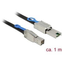 DeLOCK 83734 Serial Attached SCSI (SAS)-kabel 1 m Sort, Adapter Sort, 1 m, Mini SAS HD SFF-8644, Mini SAS SFF-8088, Hanstik/Hanstik, Sort