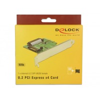 DeLOCK 89672 interface-kort/adapter Intern PCI, SATA, U.2, Controller U.2, PCI, SATA, U.2, PCI 3.0, SATA, Grøn, Windows 10, Windows 7, Windows 8.1