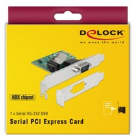 DeLOCK 89948 interface-kort/adapter Intern RS-232 PCIe, RS-232, Grøn, Kina, ASIX AX99100, 256 B