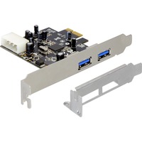 DeLOCK USB 3.0 PCI Express Card interface-kort/adapter USB 3.2 Gen 1 (3.1 Gen 1), USB-controlleren PCIe, USB 3.2 Gen 1 (3.1 Gen 1), Sort, Sølv, NEC, 5000 Mbit/s, Ledningsført, Lite detail