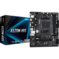 ASRock A520M-HVS AMD A520 Stik AM4 micro ATX, Bundkort AMD, Stik AM4, 3rd Generation AMD Ryzen™ 3, 3rd Generation AMD Ryzen 5, 3rd Generation AMD Ryzen™ 7, 3rd..., DDR4-SDRAM, 64 GB, DIMM