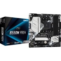 ASRock B550M Pro4 AMD B550 Stik AM4 micro ATX, Bundkort AMD, Stik AM4, 3rd Generation AMD Ryzen™ 3, 3rd Generation AMD Ryzen 5, 3rd Generation AMD Ryzen™ 7, 3rd..., Stik AM4, DDR4-SDRAM, 128 GB