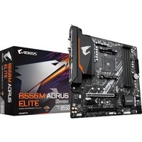GIGABYTE B550M AORUS ELITE bundkort AMD B550 Stik AM4 micro ATX Sort/grå, AMD, Stik AM4, AMD Ryzen 3000 Series, AMD Ryzen 4000 Series, AMD Ryzen 5000 Series, Stik AM4, DDR4-SDRAM, 128 GB