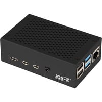 Joy-IT Aluminiums kabinet til Raspberry Pi 4 B, Boliger Sort