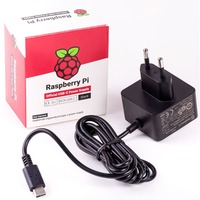 Raspberry Pi Foundation RPI PS 15W BK EU strømadapter og vekselret Indendørs 15,3 W Sort, Strømforsyning Sort, PC, Indendørs, 96 - 264 V, 15,3 W, 5.1 V, 3 A