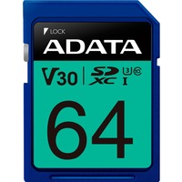 ADATA ASDX64GUI3V30S-R hukommelseskort 64 GB SDXC UHS-I Klasse 10 64 GB, SDXC, Klasse 10, UHS-I, 100 MB/s, 60 MB/s