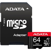 ADATA AUSDX64GUI3V30SHA2-RA1 hukommelseskort 64 GB MicroSDXC UHS-I Klasse 10 64 GB, MicroSDXC, Klasse 10, UHS-I, 100 MB/s, 80 MB/s