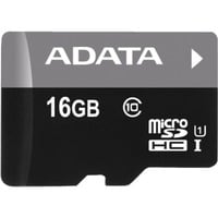 ADATA Premier microSDHC UHS-I U1 Class10 16GB Klasse 10, Hukommelseskort 16 GB, MicroSDHC, Klasse 10, 30 MB/s, 10 MB/s, Sort, Grå