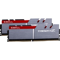 G.Skill 8GB DDR4 hukommelsesmodul 2 x 4 GB 3200 Mhz grå/Rød, 8 GB, 2 x 4 GB, DDR4, 3200 Mhz, Grå, Sort, Rød