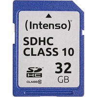 Intenso 32GB SDHC Klasse 10, Hukommelseskort 32 GB, SDHC, Klasse 10, 25 MB/s, Stødresistent, Temperaturbestandigt, Røntgenbestandig, Sort