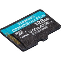 Kingston Canvas Go! Plus 128 GB MicroSD UHS-I Klasse 10, Hukommelseskort Sort, 128 GB, MicroSD, Klasse 10, UHS-I, 170 MB/s, 90 MB/s