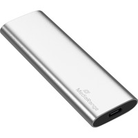 MediaRange MR1102 ekstern solid state driver 480 GB Sølv, Solid state-drev Sølv, 480 GB, M.2, USB Type-C, 3.2 Gen 2 (3.1 Gen 2), 450 MB/s, Sølv
