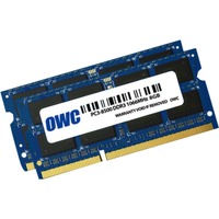 OWC 2x 8GB, PC8500, DDR3, 1066MHz hukommelsesmodul 16 GB 2 x 8 GB PC8500, DDR3, 1066MHz, 16 GB, 2 x 8 GB, DDR3, 1066 Mhz, 204-pin SO-DIMM, Blå