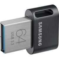 SAMSUNG MUF-64AB USB-nøgle 64 GB USB Type-A 3.2 Gen 1 (3.1 Gen 1) Grå, Sølv, USB-stik Sort, 64 GB, USB Type-A, 3.2 Gen 1 (3.1 Gen 1), 300 MB/s, Uden hætte, Grå, Sølv