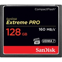SanDisk 128GB Extreme Pro CF 160MB/s CompactFlash, Hukommelseskort Sort, 128 GB, CompactFlash, 160 MB/s, 150 MB/s