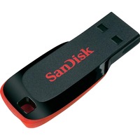 SanDisk Cruzer Blade USB-nøgle 32 GB USB Type-A 2.0 Sort, Rød, USB-stik Sort, 32 GB, USB Type-A, 2.0, Uden hætte, 2,5 g, Sort, Rød