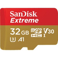 SanDisk Extreme 32 GB MicroSDXC UHS-I Klasse 10, Hukommelseskort 32 GB, MicroSDXC, Klasse 10, UHS-I, 100 MB/s, 90 MB/s