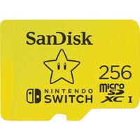 SanDisk SDSQXAO-256G-GNCZN hukommelseskort 256 GB MicroSDXC Gul, 256 GB, MicroSDXC, 100 MB/s, 90 MB/s, Class 3 (U3), V30