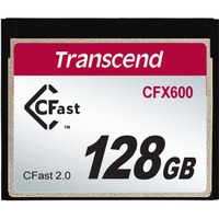 Transcend 128GB CFX600 CFast 2.0 MLC, Hukommelseskort 128 GB, CFast 2.0, MLC, 512 MB/s, 160 MB/s, Sort