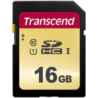 Transcend 16GB, UHS-I, SD SDHC Klasse 10, Hukommelseskort Sort, UHS-I, SD, 16 GB, SDHC, Klasse 10, UHS-I, 95 MB/s, 20 MB/s