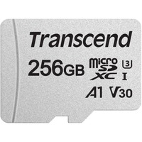 Transcend 300S 256 GB MicroSDXC NAND, Hukommelseskort Sølv, 256 GB, MicroSDXC, NAND, 95 MB/s, 40 MB/s, Class 3 (U3)