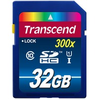 Transcend 32GB SDHC Class 10 UHS-I NAND Klasse 10, Hukommelseskort Blå, 32 GB, SDHC, Klasse 10, NAND, 90 MB/s, Class 1 (U1)