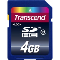Transcend TS4GSDHC10 hukommelseskort 4 GB SDHC NAND Klasse 10 4 GB, SDHC, Klasse 10, NAND, 30 MB/s, Sort