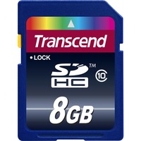 Transcend TS8GSDHC10 hukommelseskort 8 GB SDHC NAND Klasse 10 8 GB, SDHC, Klasse 10, NAND, 30 MB/s, Sort