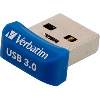 Verbatim Store 'n' Stay Nano USB-nøgle 64 GB USB Type-A 3.2 Gen 1 (3.1 Gen 1) Blå, USB-stik Blå, 64 GB, USB Type-A, 3.2 Gen 1 (3.1 Gen 1), Hætte, 3 g, Blå