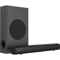 Creative Creative Stage Sort 2.1 kanaler 80 W, Sound bar Sort, 2.1 kanaler, 80 W, 160 W, 40 W, 72 dB, Ledningsført