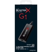 Creative Sound BlasterX G1 7.1 kanaler USB, Lydkort Sort, 7.1 kanaler, 24 Bit, 93 dB, USB