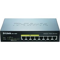 D-Link DGS-1008P/E netværksswitch Ikke administreret L2 Gigabit Ethernet (10/100/1000) Strøm over Ethernet (PoE) Desktop Sort Sort, Ikke administreret, L2, Gigabit Ethernet (10/100/1000), Fuld duplex, Strøm over Ethernet (PoE), Desktop
