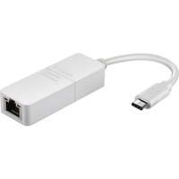 D-Link DUB-E130 netværkskort Ethernet 1000 Mbit/s Ledningsført, USB Type-C, Ethernet, 1000 Mbit/s, Hvid