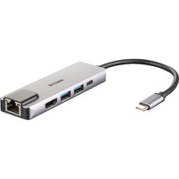 D-Link DUB-M520 dockingstation Ledningsført Thunderbolt 3 Aluminium, USB hub Sølv, Ledningsført, Thunderbolt 3, 60 W, 10,100,1000 Mbit/s, IEEE 802.3, IEEE 802.3ab, IEEE 802.3az, IEEE 802.3u, IEEE 802.3x, Aluminium