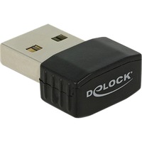 DeLOCK 12461 netværkskort WLAN 433 Mbit/s, Wi-Fi-adapter Sort, Trådløs, USB, WLAN, Wi-Fi 5 (802.11ac), 433 Mbit/s, Sort
