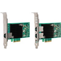 Intel® X550T2 netværkskort Intern Ethernet 10000 Mbit/s Intern, Ledningsført, PCI Express, Ethernet, 10000 Mbit/s, Grøn, Sølv, Detail