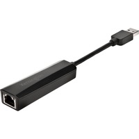 Kensington Adapter UA0000E USB 3.0 Ethernet, Netværkskort Sort, Ledningsført, USB, Ethernet, 5000 Mbit/s, Sort