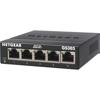 Netgear GS305 Ikke administreret L2 Gigabit Ethernet (10/100/1000) Sort, Switch Sort, Ikke administreret, L2, Gigabit Ethernet (10/100/1000), Kan monteres på væggen