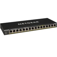Netgear GS316PP Ikke administreret Gigabit Ethernet (10/100/1000) Strøm over Ethernet (PoE) Sort, Switch Ikke administreret, Gigabit Ethernet (10/100/1000), Fuld duplex, Strøm over Ethernet (PoE), Stativ-montering, Kan monteres på væggen