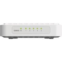Netgear GS605 Ikke administreret L2 Gigabit Ethernet (10/100/1000) Hvid, Switch Ikke administreret, L2, Gigabit Ethernet (10/100/1000), Fuld duplex